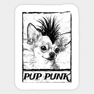 pup punk - punk rockers Sticker